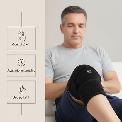 Hombre de mediana edad con rodillera