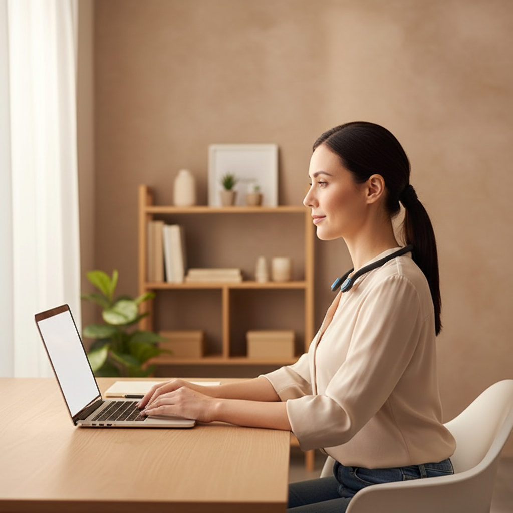 Masajeador en oficina