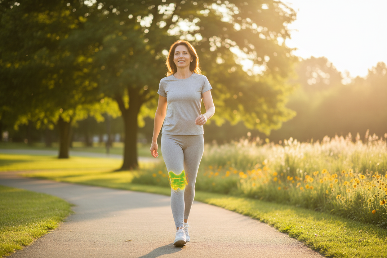 Mujer activa caminando